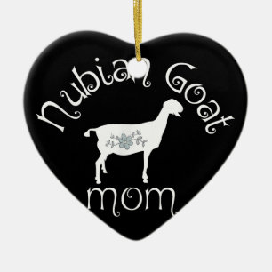 Nubian Goat Mamma Gift Julgransprydnad Keramik