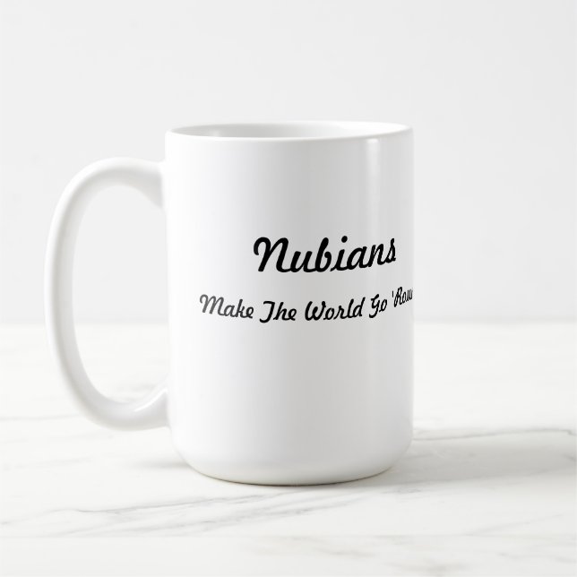 Nubian huvud i hjärta kaffemugg (Vänster)