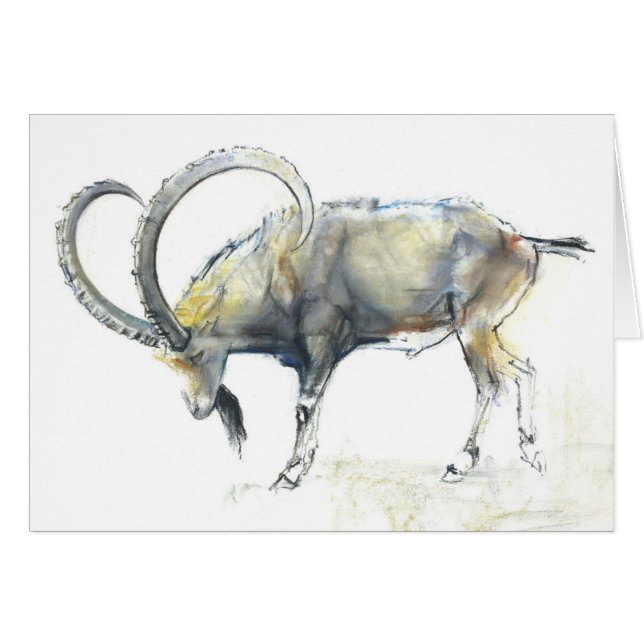 Nubian Ibex 2008 Hälsningskort (Framsidan Horizontal)