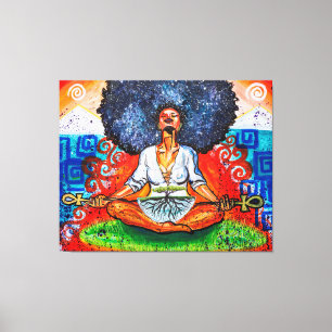 Nubian Kush 50" x 40" stor slågen in kanvastryck