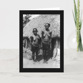 Nubian kvinnor Sudan förlägga i barack 1920 Kort