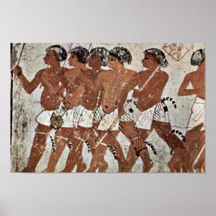 Nubian legosoldater vid Maler Der Grabkammer Poster