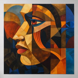 Nubian Nuance: A Mosaic of Majesty Poster