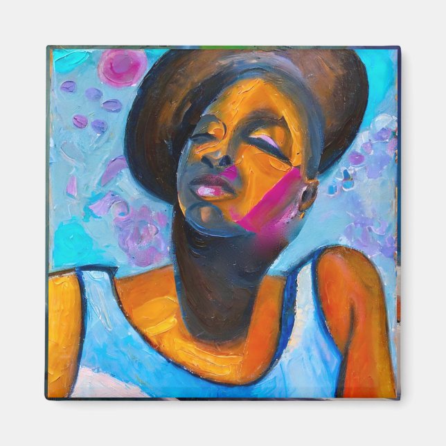 Nubian Princess Powerful Black Women Magnet (Framsidan)