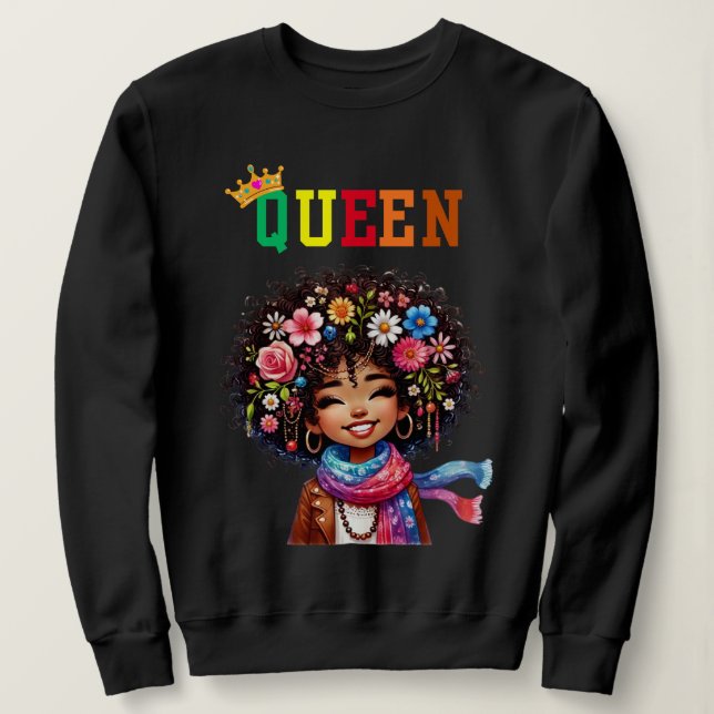 Nubian Queen: Breezy Women's sweatshirt T Shirt (Design framsida)