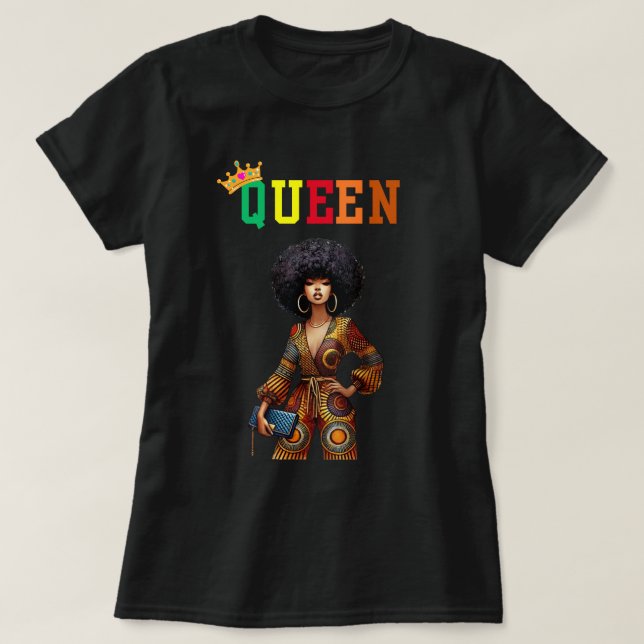 Nubian Queen: Elegance Women's T-Shirt (Design framsida)