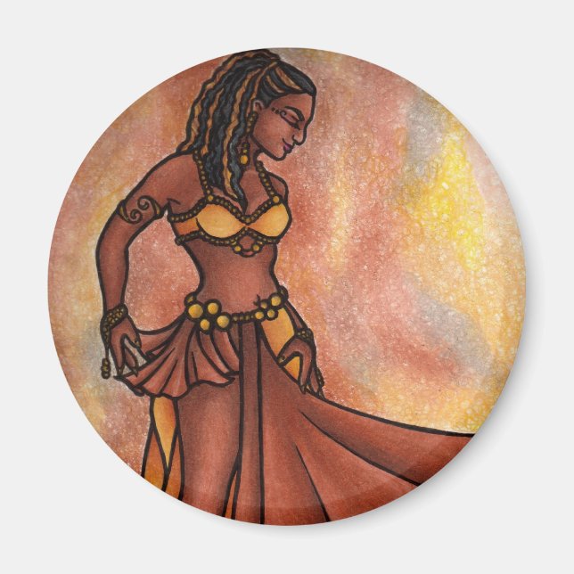 Nubian Sister Belly Dancer Magnet (Framsidan)