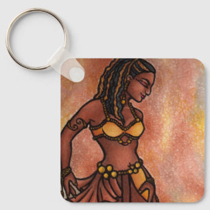 Nubian Sister Belly Dancer Nyckelring