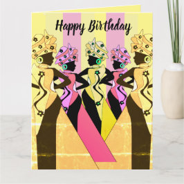 Nubian Woman Art African American Birthday Card Kort