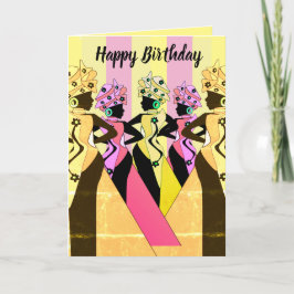 Nubian Woman Art African American Birthday Card Tack Kort