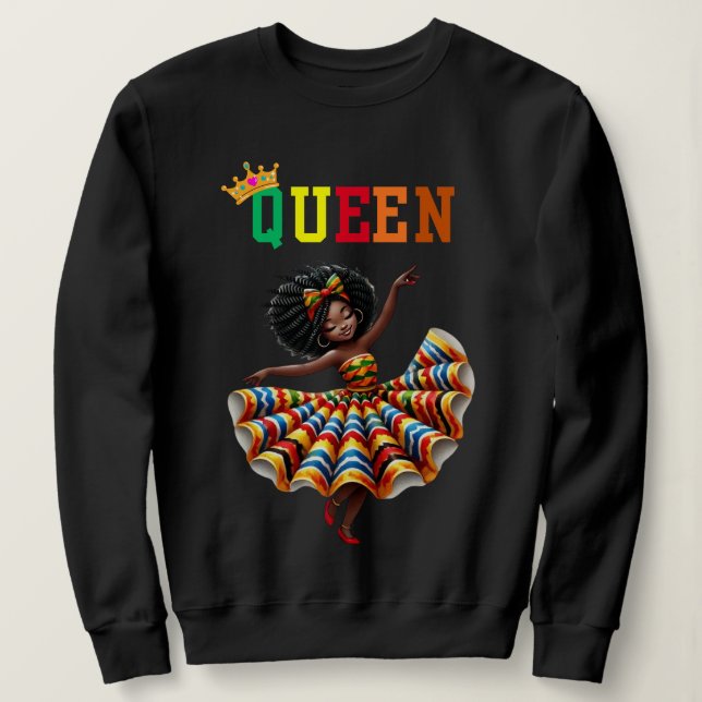 Nubiansk drottning: Dance Women's sweatshirt T Shirt (Design framsida)