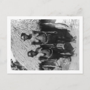 Nubianska kvinnor som står framför Hut Photograph Vykort
