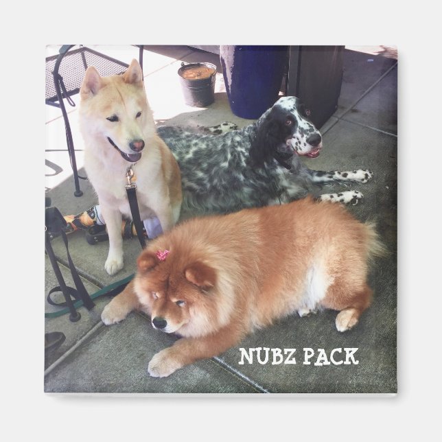 NUBZ NATION Magnet. Kvadratisk Magnet (Framsidan)