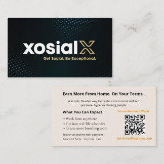 NuCalm - xosialX Business Opportunity Card Visitkort