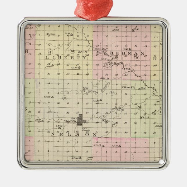 Nuckolls County Julgransprydnad Metall (Framsidan)