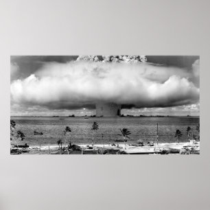 Nuclear Bomb Operation Crossways Baker Poster