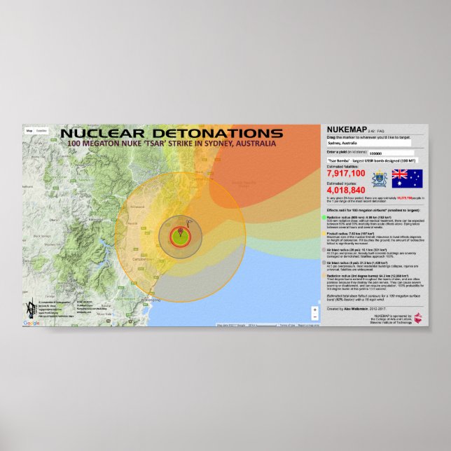 Nuclear Detonations - Australien Poster (Framsidan)