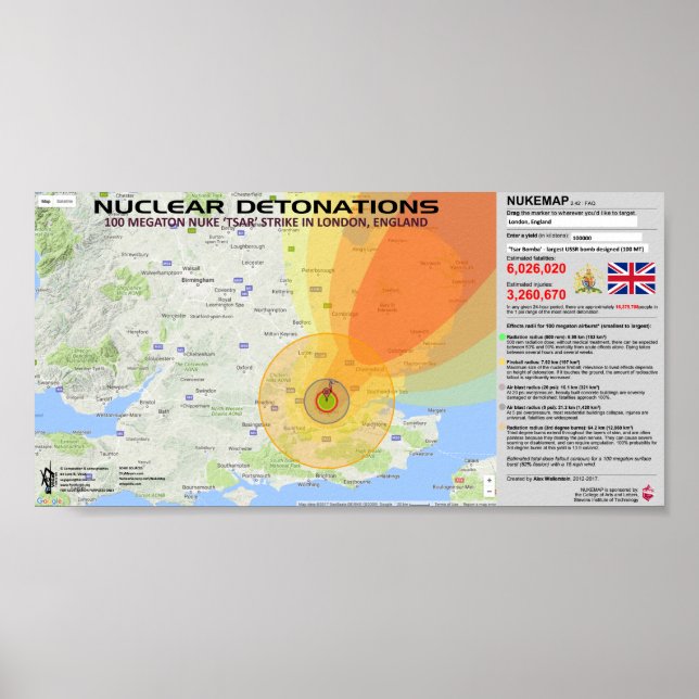 Nuclear Detonations - England Poster (Framsidan)