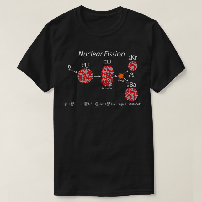 Nuclear Fission U 235 Science Equation T Shirt (Design framsida)
