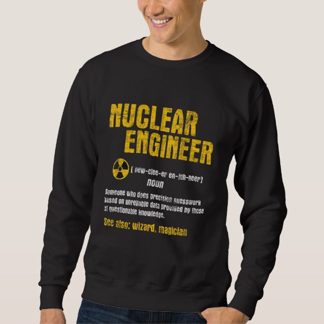 Nuclear Ingenjör - Science Energy Engineering Radi Lång Ärmad Tröja (Framsida)