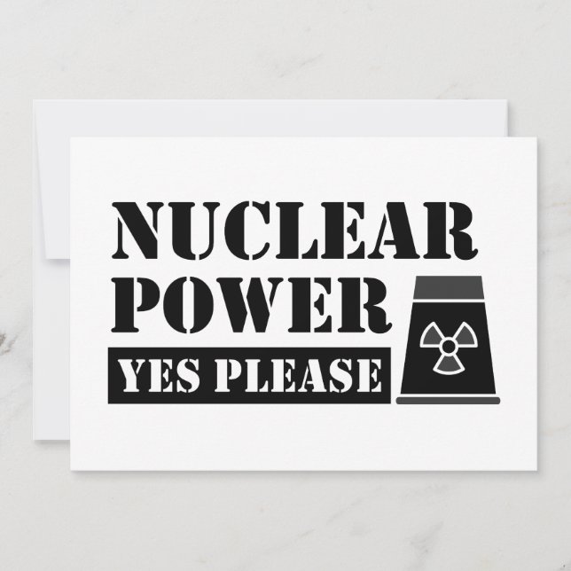 Nuclear Power Yes Please Statement Inbjudningar (Framsida)