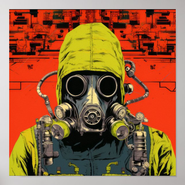 Nuclear Slösa Man - Vibrant Radioactive Superassis Poster (Framsidan)