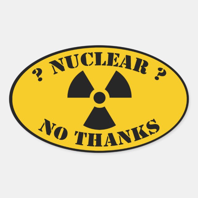 Nuclear Sticker Ovalt Klistermärke (Framsida)
