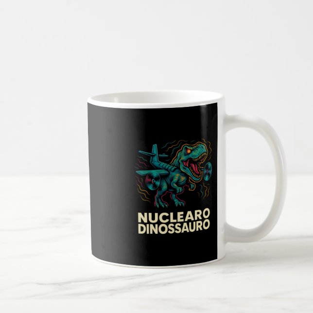Nuclearo Dinossauro - Rolig italiensk hjärnrot för Kaffemugg (Höger)