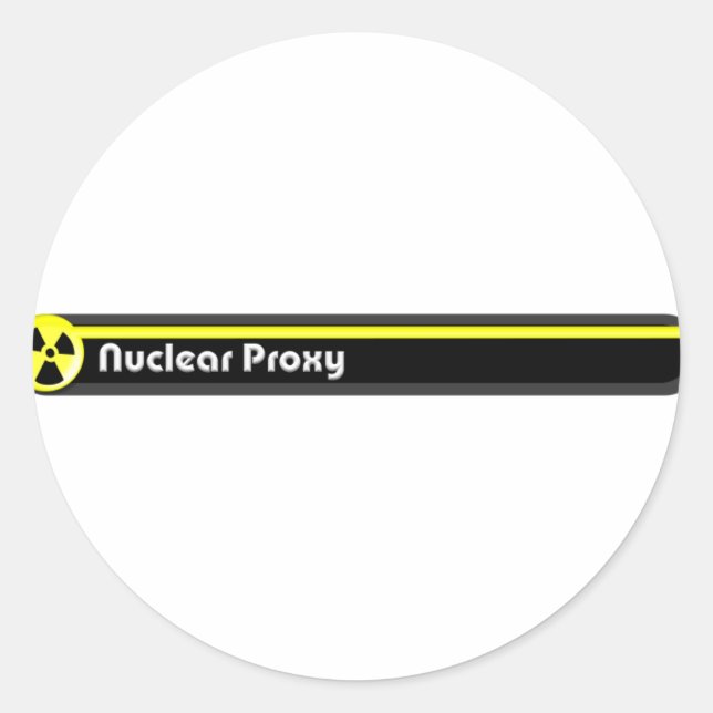 NuclearProxy.com Sticker Runt Klistermärke (Framsida)