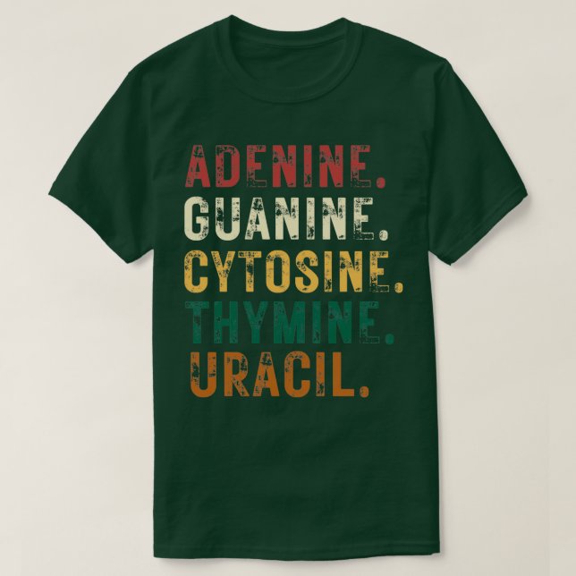 Nucleobases Biology Teacher DNA Biolog Gift 2 T Shirt (Design framsida)