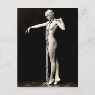 Nude Woman Fransk Postcard Vykort