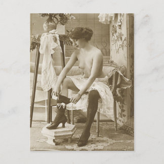Nude Woman-vykort för Fransk Vykort