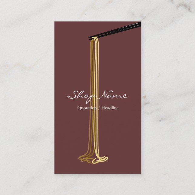 Nudeln shoppar visitkorten visitkort (Framsida)