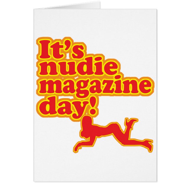 Nudie tidskriftdag! hälsningskort (Framsidan)