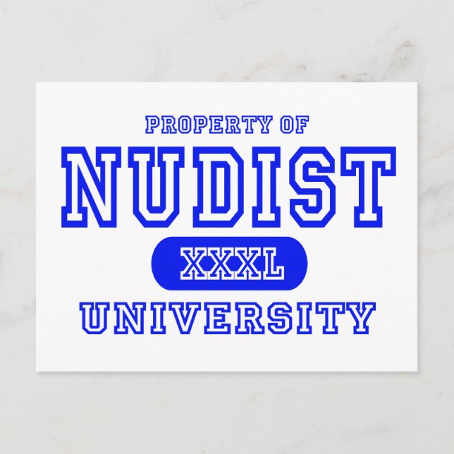 Nudist Universiteten Vykort (Framsida)