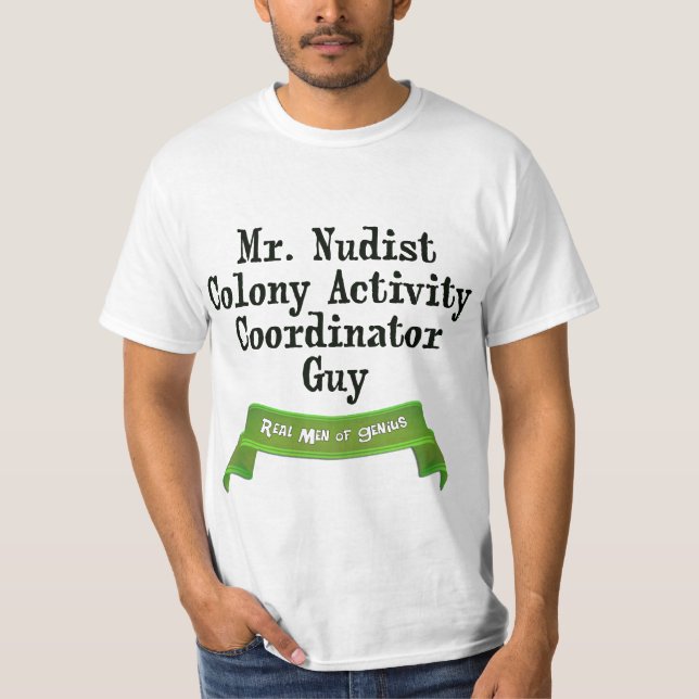 Nudistkoloni Cordinator T-shirt (Framsida)