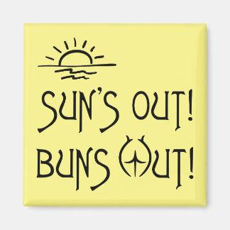 Nudist's Sol Out Buns Out Magnet