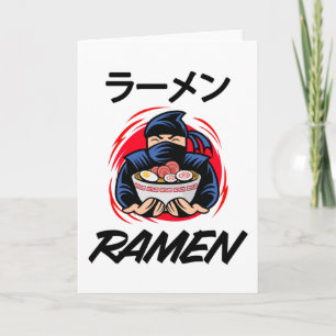 Nudlar Anime Manga Roligt Söt Japan Otaku Ninja Kort