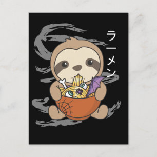 Nudlar Japanska Nudlar Halloween Sengu Ramen Hol Helg Vykort