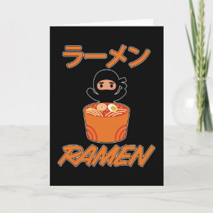 Nudlar Ninja Anime Manga Rolig Japan Otaku Katt Kort