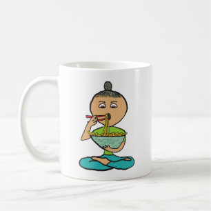 Nudlar och chopsticks kaffemugg