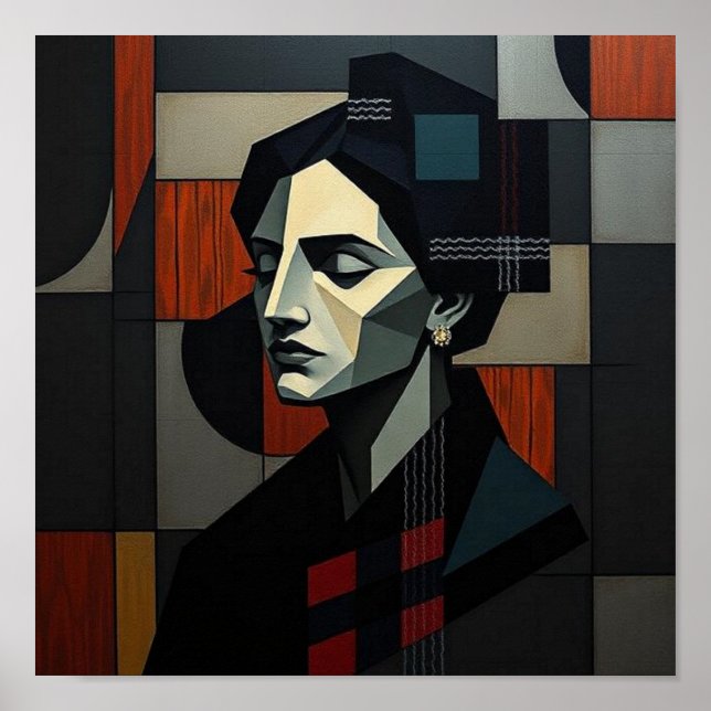 NUES Cubist Abstract 2 Poster (Framsidan)