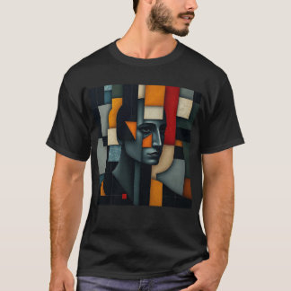 NUES Cubist Abstract 3 T Shirt