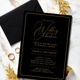 Nuestra Boda | BLACK GULD Bröllop inkl. uppgifter Inbjudningar