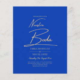 NUESTRA BODA Blue Monochrome Bröllop NVITE