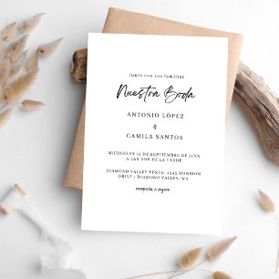 Nuestra Boda Bröllop (Spanien) Inbjudningar
