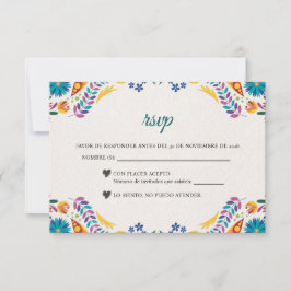 Nuestra Boda Flowers Botanical Spanish Wedding OSA Kort