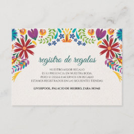Nuestra Boda Flowers Botanical Spanish Wedding Tilläggskort