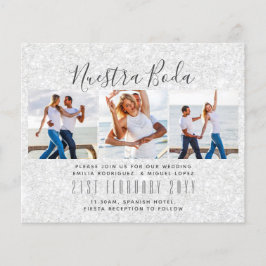 Nuestra Boda Foto Collage Bröllops INVITATION