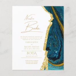 Nuestra Boda Guld Text AGATE Wedding INVITE